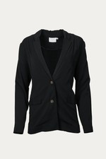 Lush Single-breasted Blazer In Black