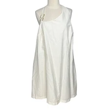 Future Collective Dress Linen Blend Cream Size 24