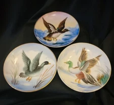 ucagco ceramics japan Plates Set Of 3 Ducks In Flight