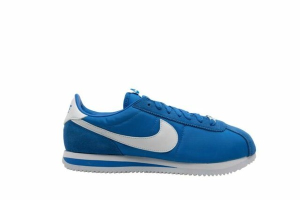 blue nike cortez nylon