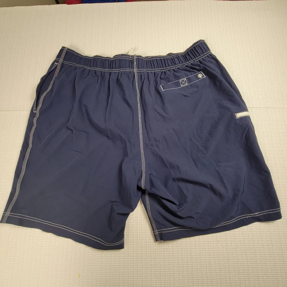 Bañador Coolibar para hombre talla 2XL azul forrado cordón protección solar UPF 50+ Foto 2 de 4
