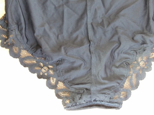 Debenhams talla 10 SIN VPL calzoncillos completos bragas elásticas ribete de encaje negro - Imagen 7 de 9