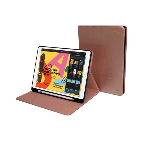 Funda de cuero genuino para iPad 10,2" 9ª, 8ª y 7ª generación con y sin soporte para lápiz - Imagen 13 de 15