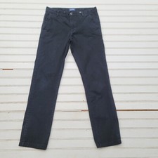 Children's Place Boys Flat Front Black Chino Pants 29x27 Adjas Waist Jeans Sz 14