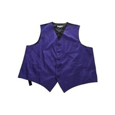 Vesuvio Napoli In Italy Men's 2XL Vest Vertical Stripes Purple