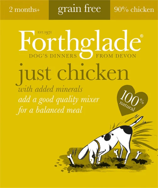 Forthglade Natural Chicken Menu Wet Dog Food Grain Free 18 x 395g Pouches