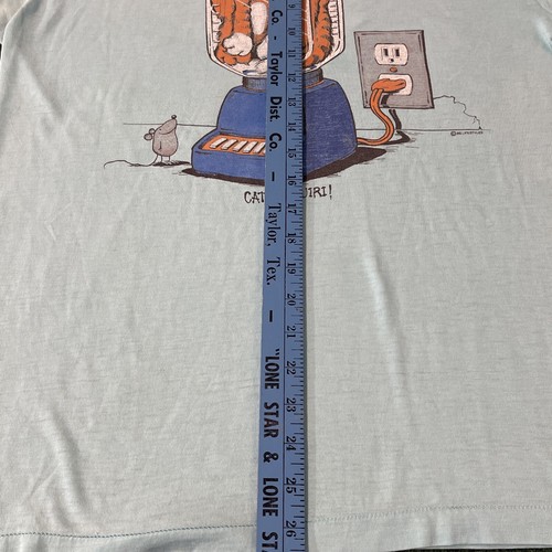 Vintage 1986 Lifestyles Cat Daiquiri Comedy Print Single Stitch Shirt Large - Picture 5 of 5