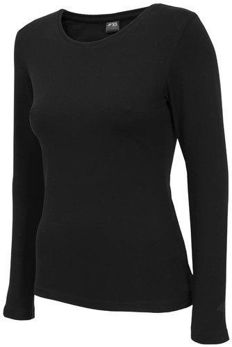 New Womens Ladies Long Sleeve Stretch Plain Round Scoop Neck T-Shirt Sports Top - Picture 2 of 6