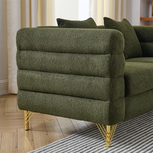 60'' Loveseat Sofa Couch 2-Seater Upholstered Sofa Couch Living Room Sofa - Picture 42 of 72