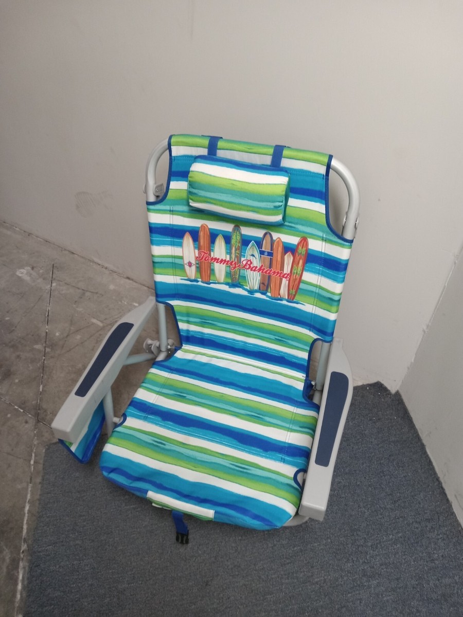 tommy bahama beach chair green blue white stripe