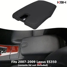 Fits 2007-2009 Lexus ES350 Center Console Lid Armrest Leather Cover Trim Black