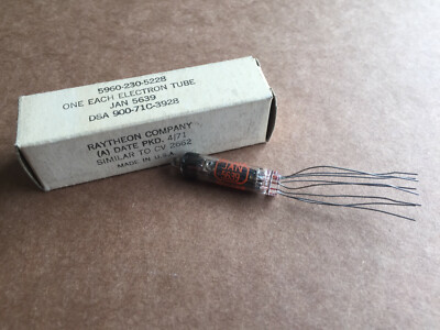 Raytheon JAN5639 Subminiture Audio Radio Microphone Vacuum Tubes 