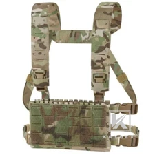 KRYDEX MK5 Micro Fight Chest Rig Chassis Tactical Lasercut MOLLE H Harness Camo