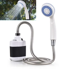Portable Camping Shower Pump Electric Shower Head Sprayer With 1.5m Hose U4T9