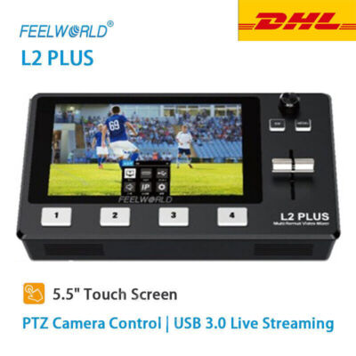 FEELWORLD L2 Plus Multi Camera Video Mixer Switcher 5.5inch HD LCD Touch Screen