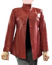 Rico Piel Red Ladies Empire Peacoat Jacket