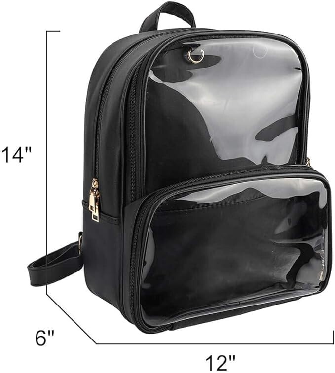 Ita Bag Double Window Candy PU Leather Backpack Kawaii Pins  display picture 3