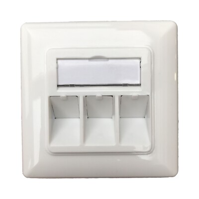 1x UP-K LAN Leerdose für Keystone Module, 3-fach, reinweiß >>1 Stück