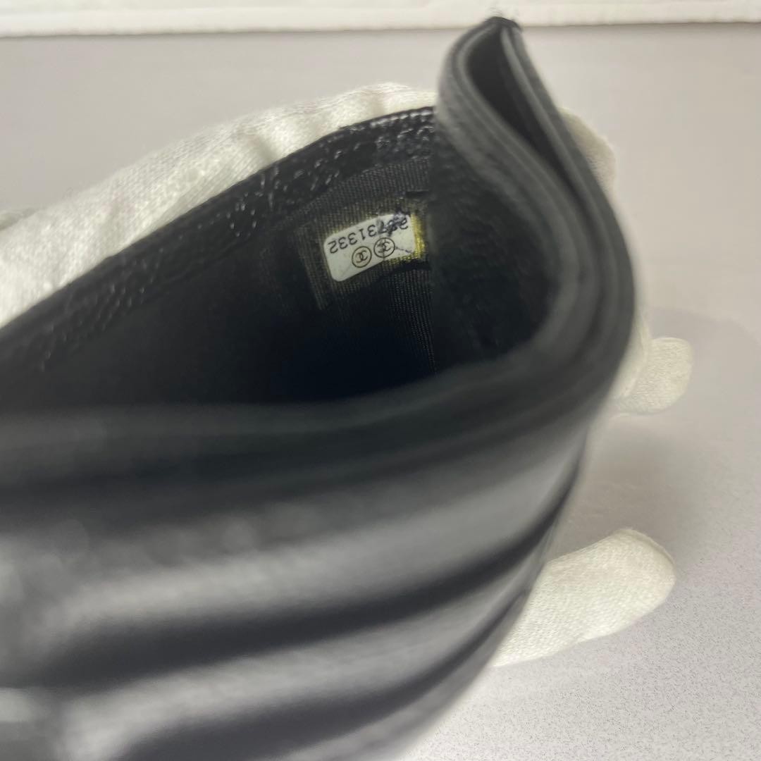 Chanel Black Car Leather Card Holder Business Card Case thumbnail 12