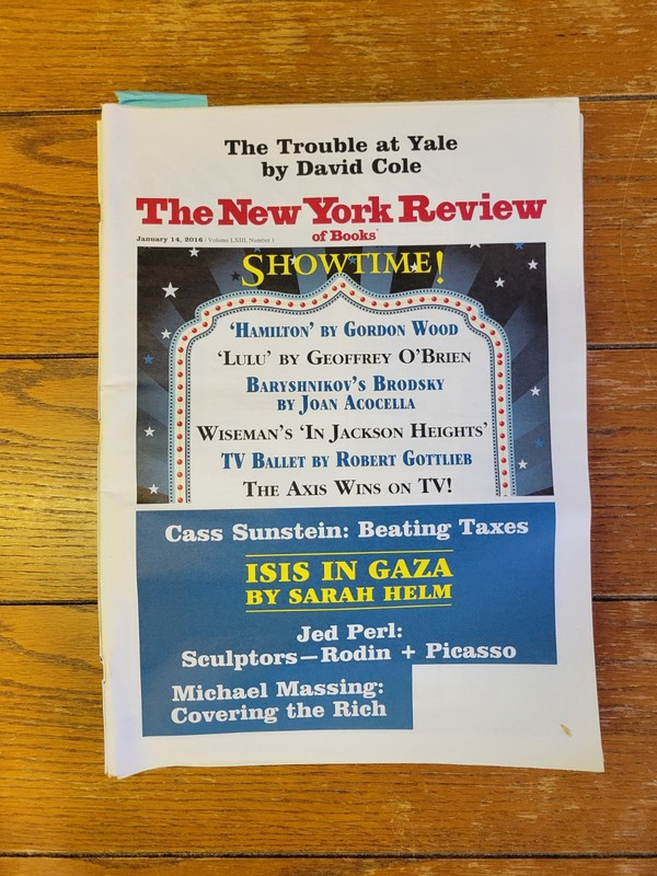 (11x) The New York Review of Books - 2016 Used Large Magazine Lot Media Critique