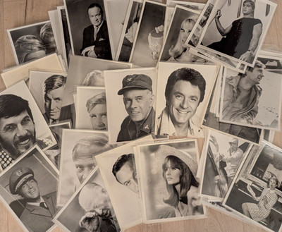 Lot of 50 VINTAGE B&W Headshots - Actors & Celebs - Magazine/Newspaper/Publicity