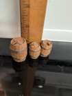 Miniature Barrel Kegs Cast Resin Set Of 3 Large One Opens — photo 5