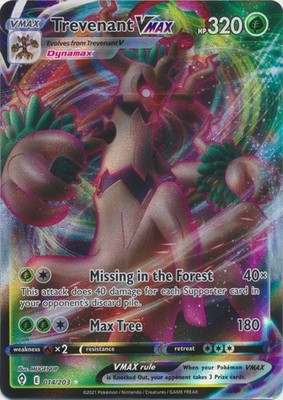 Holo Trevenant VMAX 014/203 Ultra Rare SWSH07: Evolving Skies