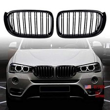 F25 F26 Grille, Black Front 2015-2018 X3 F25 X4 F26 Gloss Black Double Slats