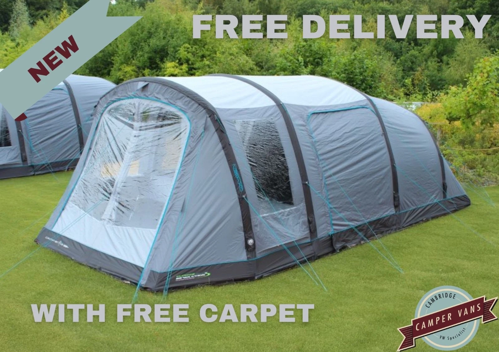CampStar 500XL Outdoor Revolution Air Tent 5 Berth Incl Footprint & FREE Carpet
