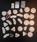 Lot Of 32, 1 Gram .999 Silver Bars And Rounds Of Different Shapes, 1 Troy Ounce