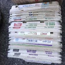 Lot Of 25 Empty Cardboard Egg Cartons 12 Count Clean Used Various Brands