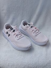 Size 6 Youth Under Armour Unisex Charged Pursuit 3 Lace Up Pink Running Shoes