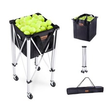 Foldable Tennis Ball Hopper, Holds 180 Tennis Balls, Lightweight Aluminum Alloy