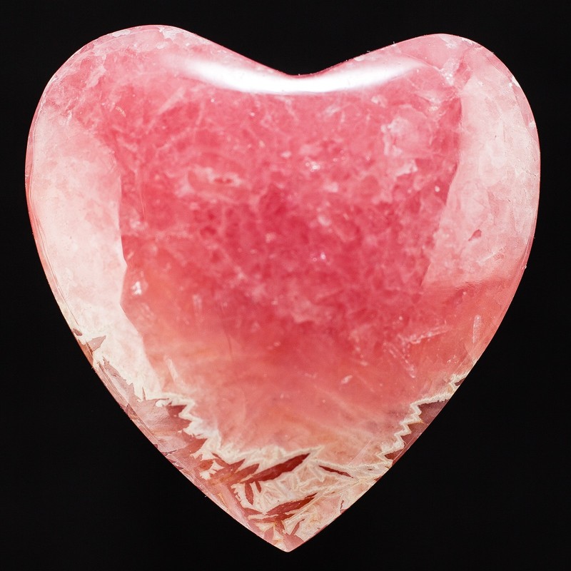 Rhodochrosite Stalactite Cabachon Heart 26mm Gem Pink Jewelry Argentina C0905