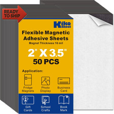 Business Card Magnets, 2X3.5 Inch,50 Pack, Peel and Stick Self Adhesive Magneti