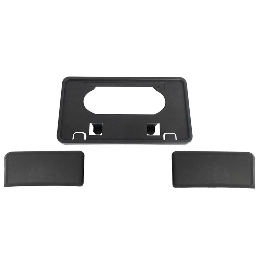 Kit Front Bumper Guards Pads+License Plate Frame Bracket For 2009-14 Ford F-150