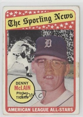 1969 Topps The Sporting News All Star Selection Denny McLain #433 5p5