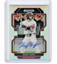 2022 Prizm Draft Picks, Kody Huff, Card# PDP206, Silver Foil Autograph