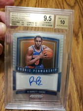 2019-20 Panini Prizm Silver #14 RJ Barrett Rookie Penmanship BGS 9.5 Auto 10