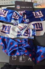 New York Giants 3 piece wired hair ties