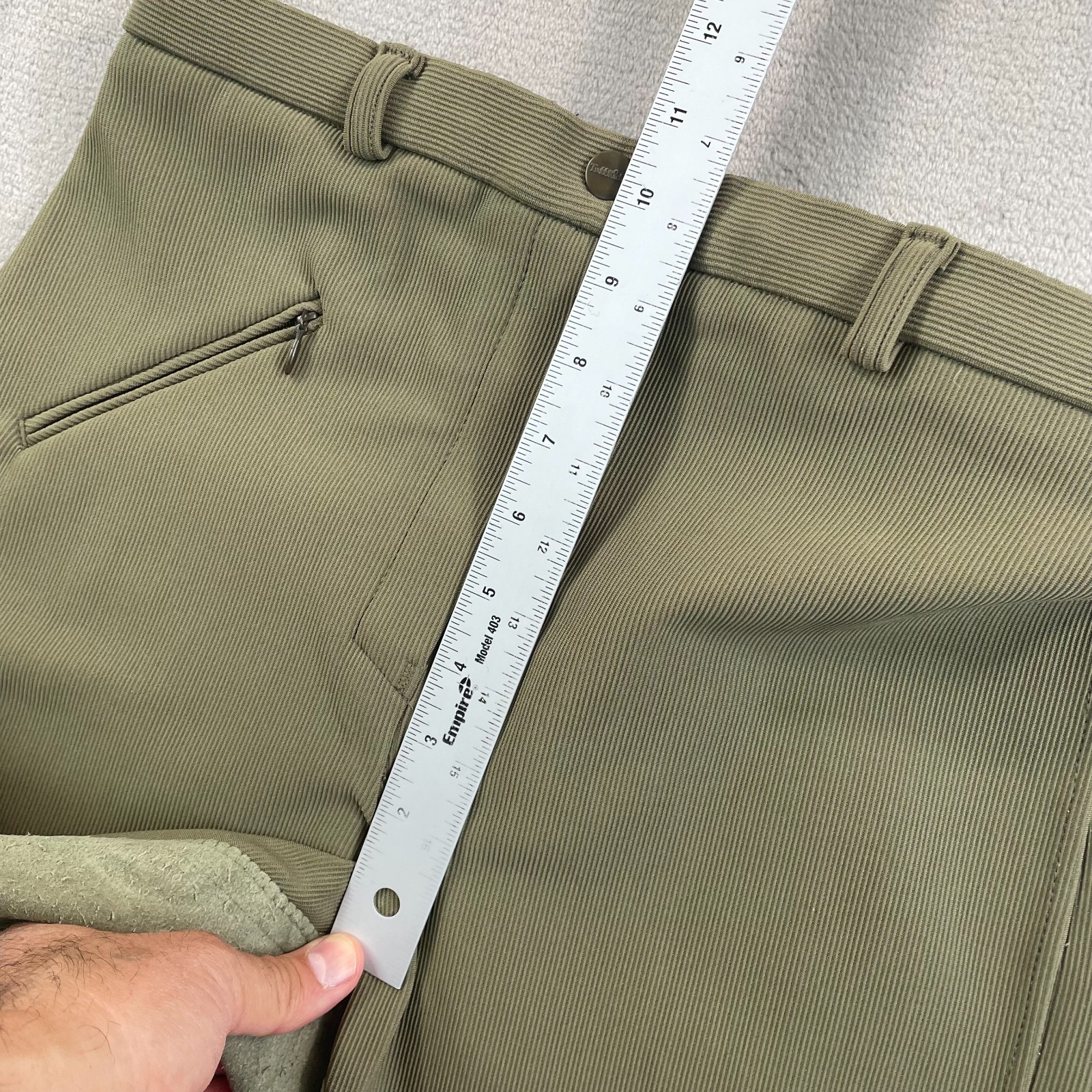 TUFF RIDER  Equestrian Breeches Pants Women 28 Green Horse Riding Full Seat