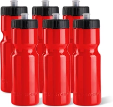 Sports Water Bottles – Reusable 22 Oz Bpa-Free Plastic Bottles with Pull Top Cap