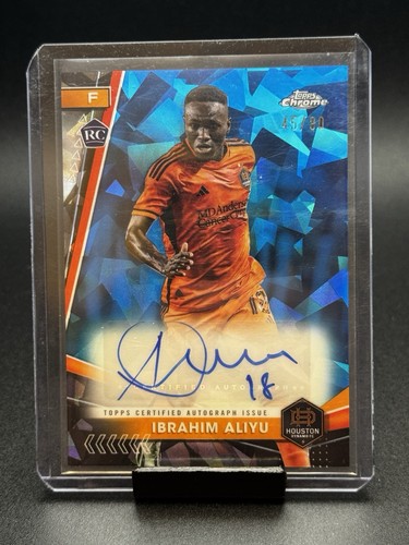 2024 Topps Chrome MLS Sapphire Ibrahim Aliyu Auto /90 Rookie RC #SA-IA