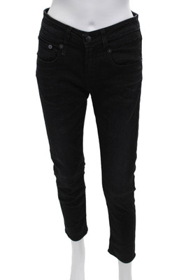 R13 Womens Skinny Ankle Black Jeans Size 26