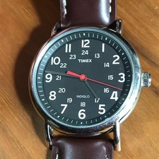 Timex Quartz 38mm Men's Black Dial Watch New Battery Replacement Band