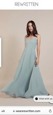 Rewritten Bridesmaid Dress Ibiza in Marine Size XS (UK 8) Maxi Slip Dress 