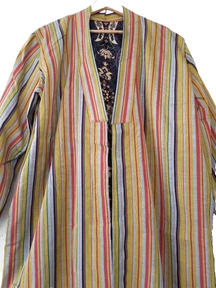 SUPERB CENTRAL ASIAN - UZBEK - MEN'S COTTON BLEND BEKASAM CHAPPAN - L/XL - Image 4 of 4