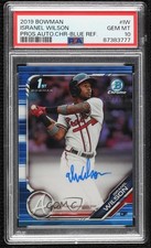 2019 Bowman Chrome Prospect Blue Refractor /150 Isranel Wilson PSA 10 Auto 0h2x