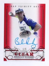 2016 Leaf Trinity Clear Auto Red 1/5 Brendan Rodgers #CA-BR2 Auto a2v