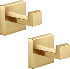 Heavy Duty Stainless Steel Towel Hooks, Wall Mounted Square Robe Hooks for